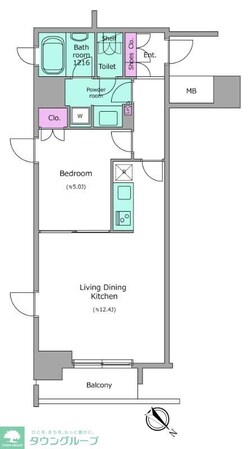 レジディア月島IIの物件間取画像